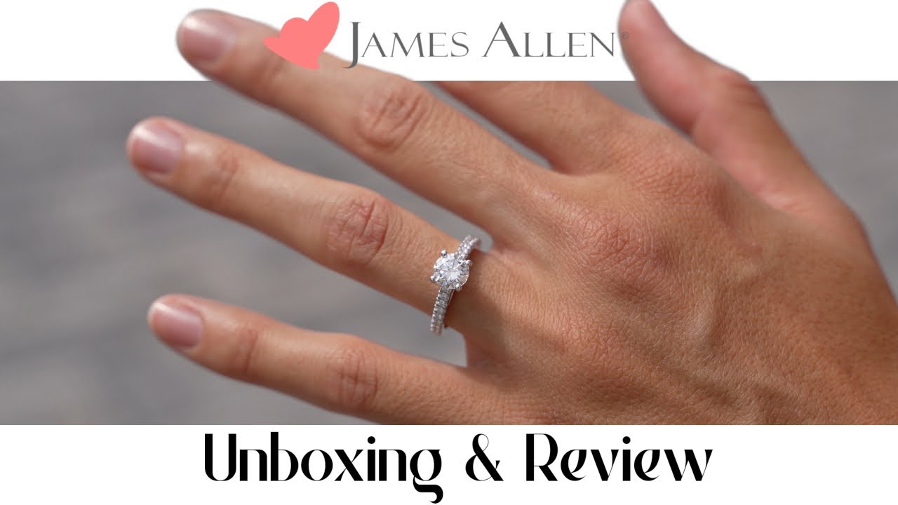 James Allen Ring Unboxing - 14K White Gold Petite Pave Cathedral Engagement Ring