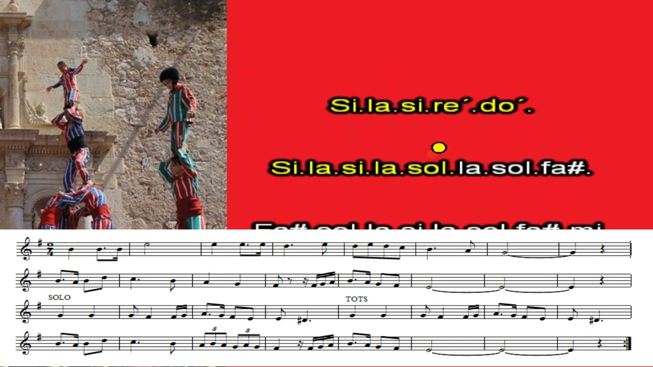 La Muixeranga flauta  flabiol. Notes partitura.