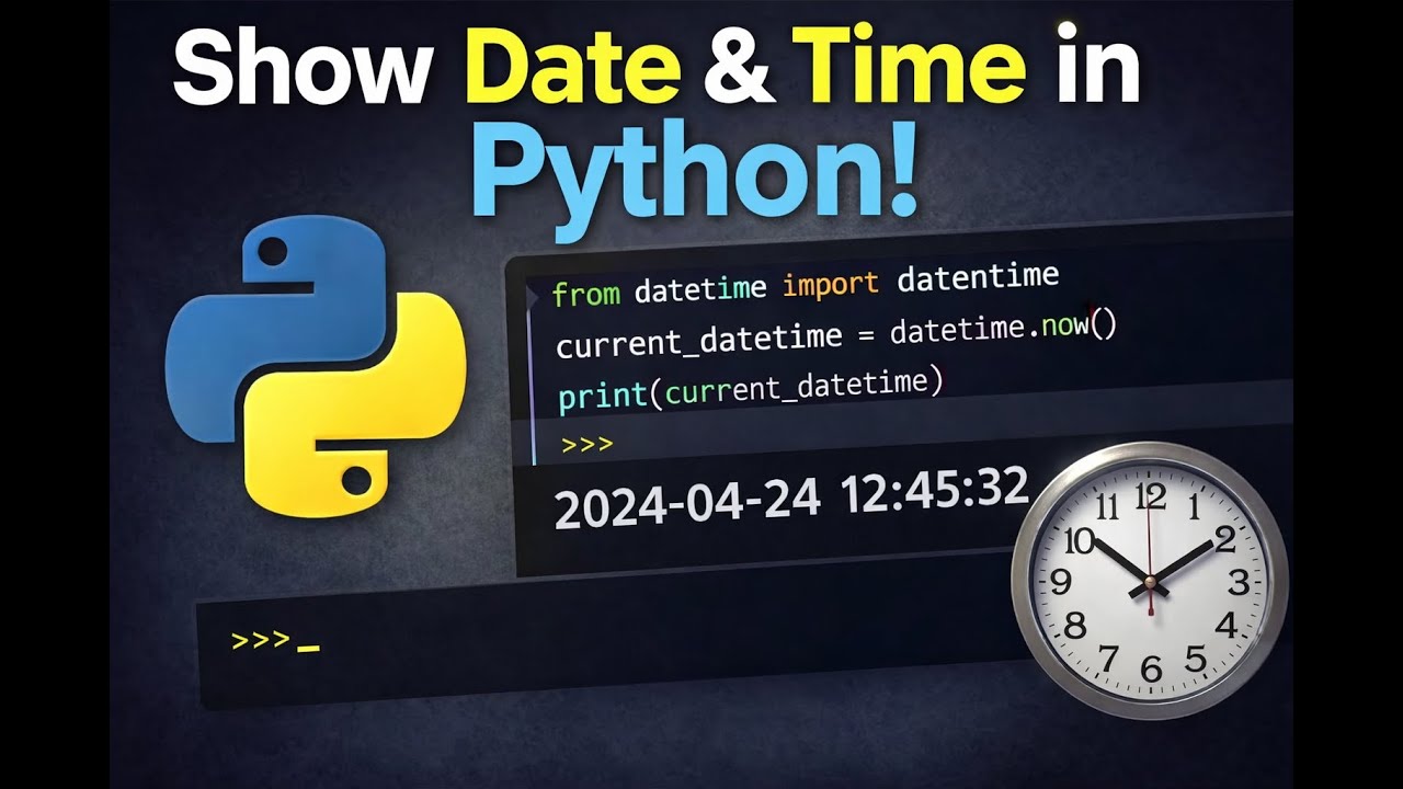 How to show date and time in python