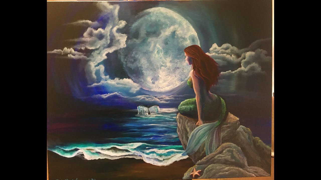 Moonlit Mermaid Painting Timelapse