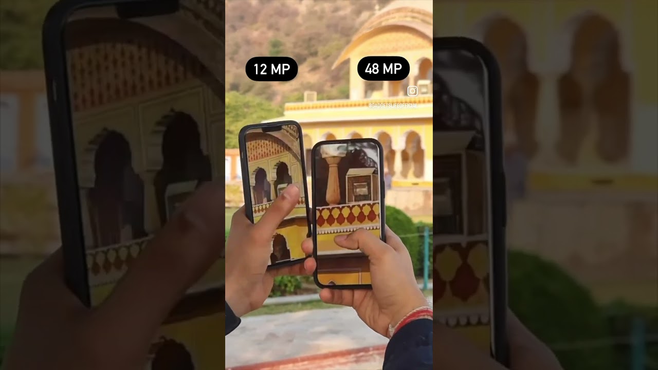 iPhone 12MP vs 48MP 📱| 13 Pro Max vs 14 Pro Max #iphone #shorts #youtubeshorts