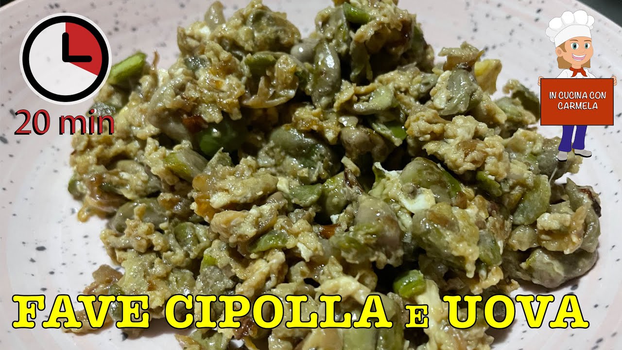 Ricetta FAVE fresche con cipolle e UOVA | semplicissimo e buonissimo!