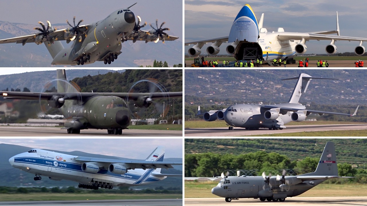 The Amazing World of Military Transport Aircraft - An 225, C 17, A400M, C 130 and MORE!