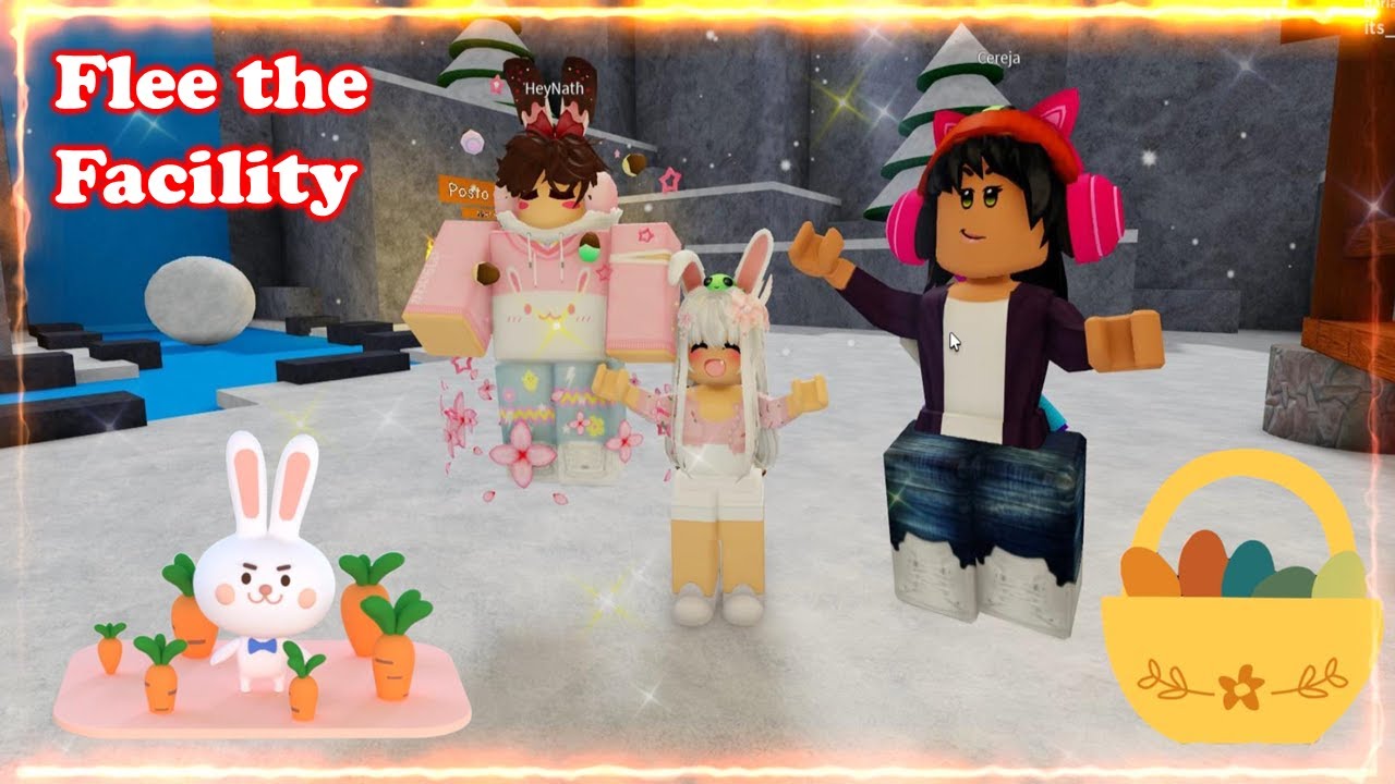 MARRETÃO DE PÁSCOA🐰🐰 6 Pessoas no Server - Roblox Flee the Facility  @WantingNathanaeI