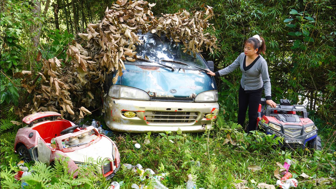Restoring a Classic Engine: Young Girl Revives Classic 7-Seat TOYOTA Car Abandoned For Many Years