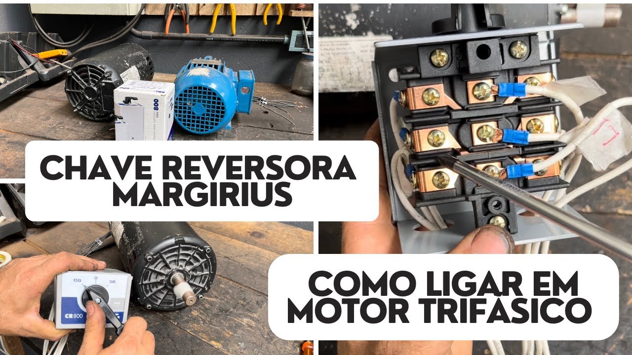 Como instalar chave reversora Margirius em motores trifásicos