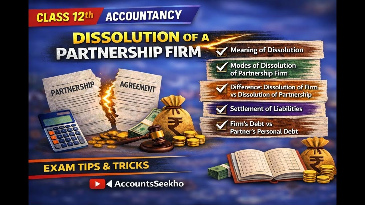CLASS 12th ACCOUNTANCY | DISSOLUTION OF PARTNERSHIP FIRM | PART-1| #class12accounts #video #viral