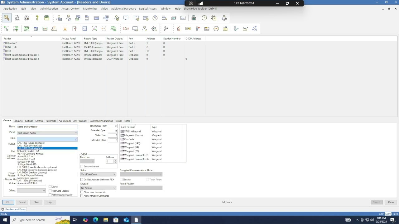 How to Add Reader 1320  (Lenel Onguard)