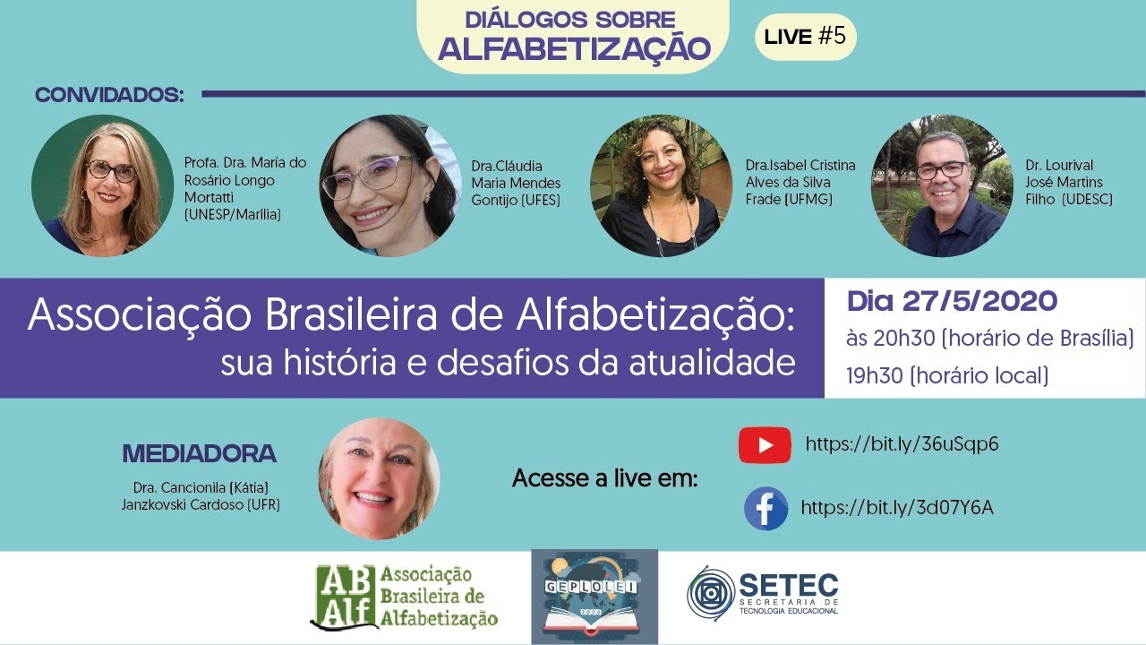 Diálogos sobre ALFABETIZAÇÃO #LIVE 5