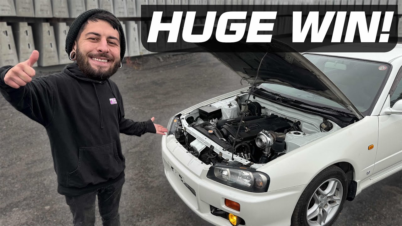 ПЕРВАЯ ПОЕЗДКА на моем RB25DE+T R34 Skyline!