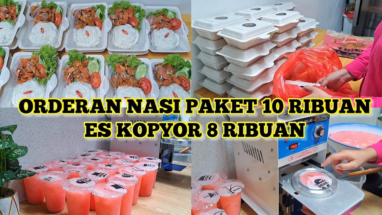 ORDERAN PAKET NASI 10RIBUAN// ES 8 RIBUAN #niahermanto #idejualan #jualanonline #irt
