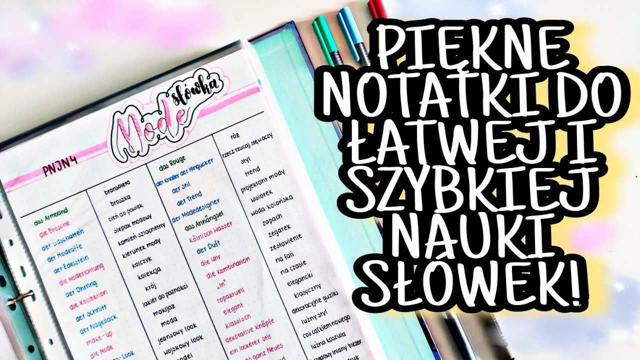 JAK ZROBIĆ NAJLEPSZE NOTATKI DO NAUKI SŁÓWEK? 😍