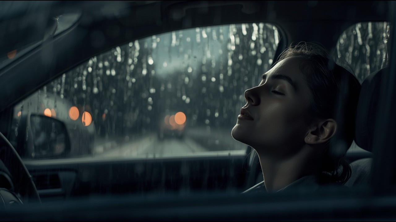 Quiet countryside rain drives for overthinking minds