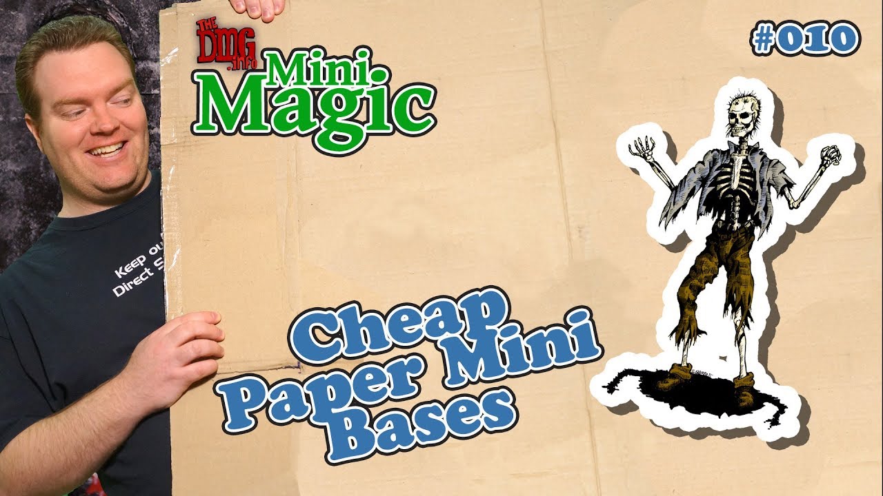 Paper and cardstock mini bases - how to make cheap and reusable stands for paper minis DMGMM