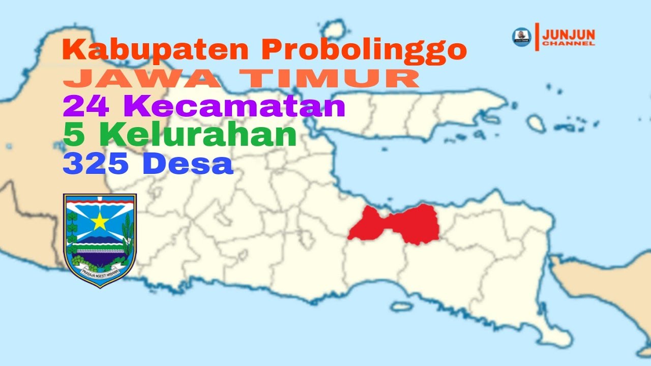 Kabupaten Probolinggo, Jawa Timur, 24 Kecamatan, 5 Kelurahan, 325 Desa