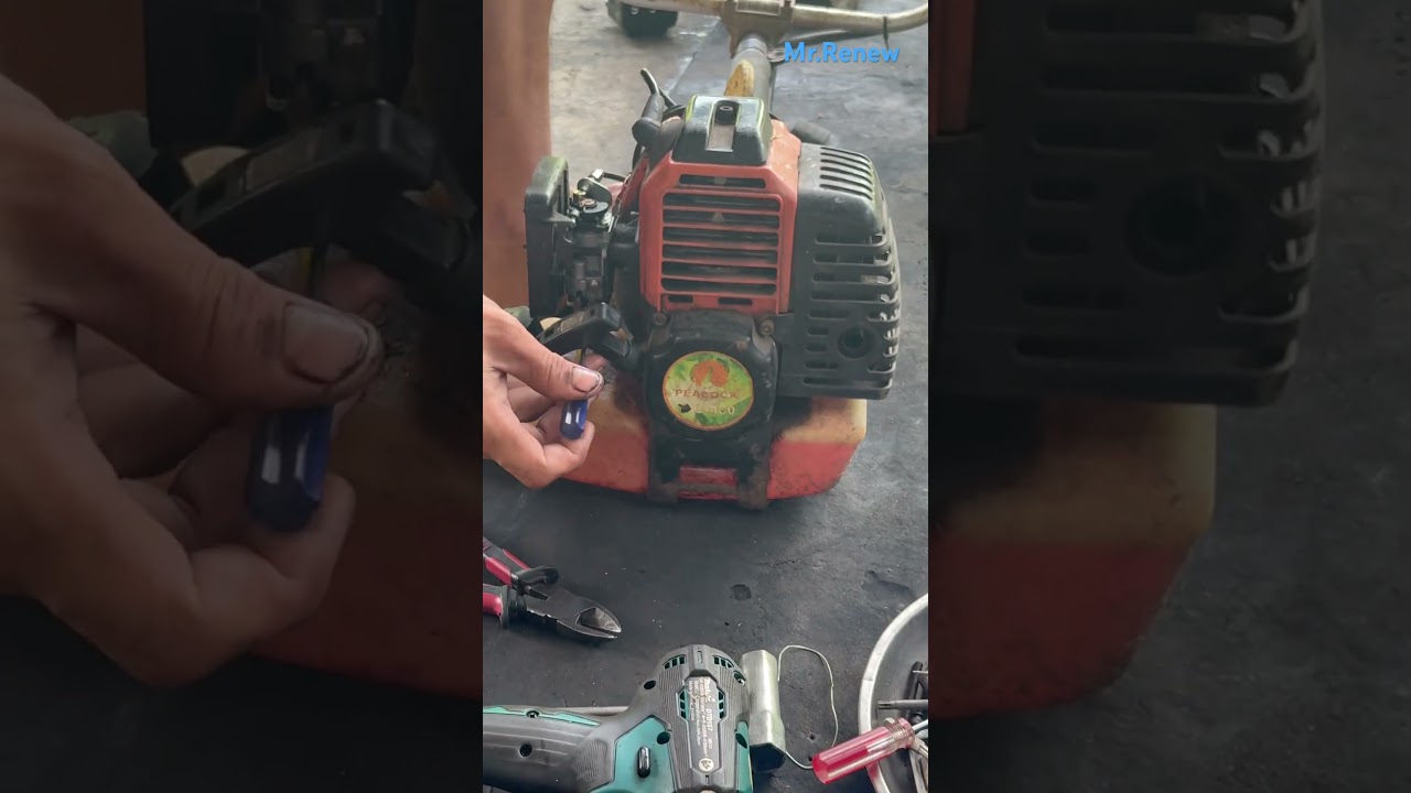 Repair and adjust the carburetor for the brush cutter.