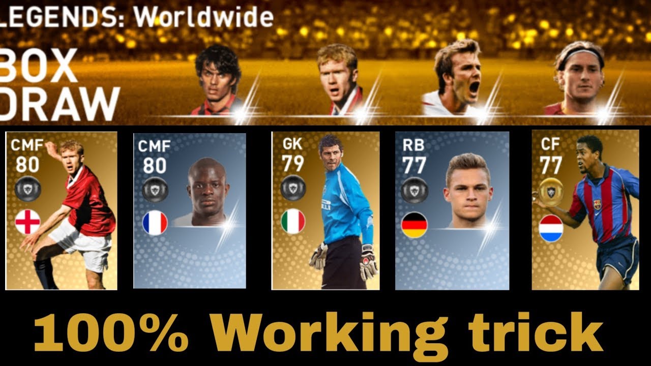 Black ball trick in Legends Worldwide box draw |PesMobile |100% Working
