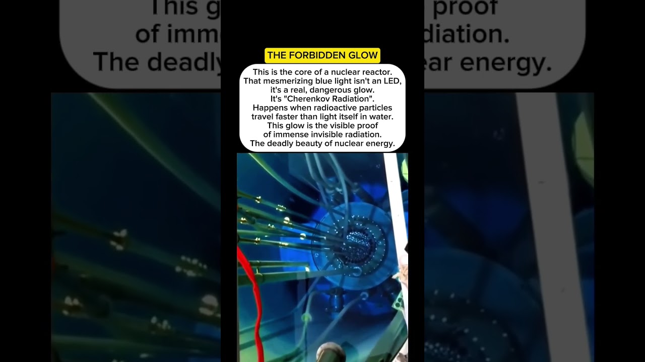 The blue, deadly glow from the heart of a nuclear reactor. #nuclearreactor #science #energy #real