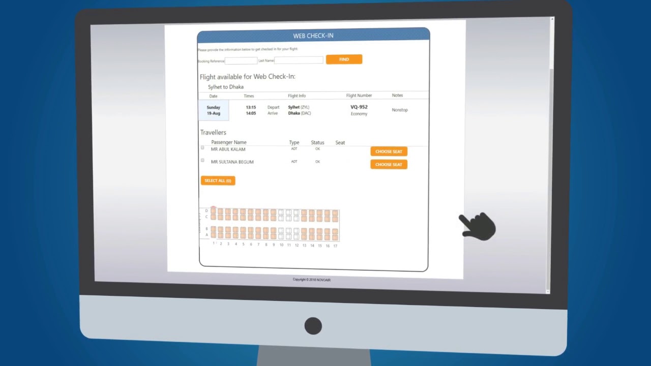 How to do web check-in?