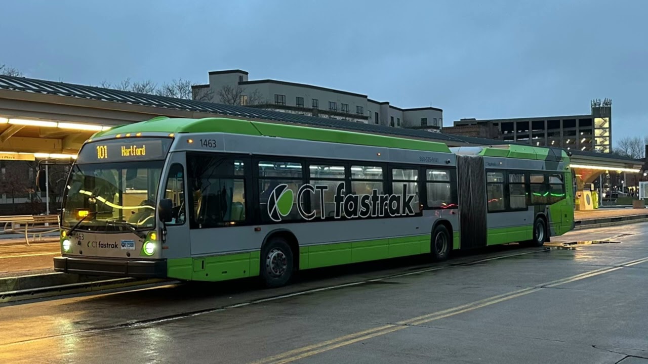 Audio recording CTfastrak 2014 Novabus LFX Articulated Hybrid 