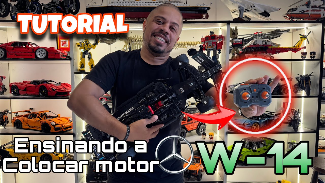Mercedes W14 De Lego 42171 com Motor Elétrico e Iluminação (Tutorial)
