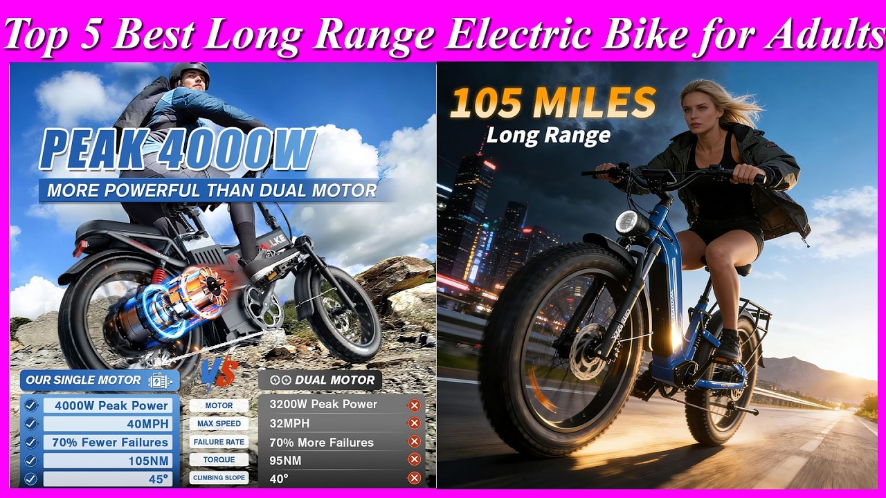 Top 5 Best Long Range Electric Bike for Adults