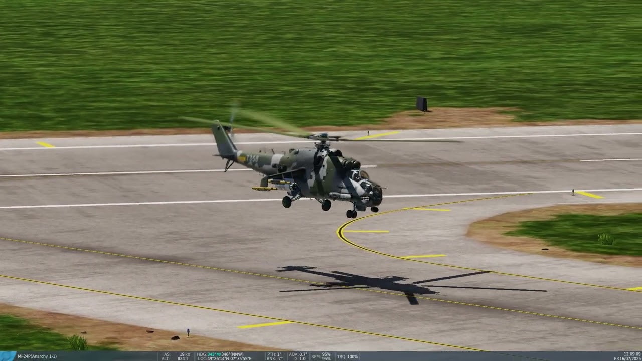 DCS Virtual Ramstein Airshow Czech MI-24 'Hind' Arrival