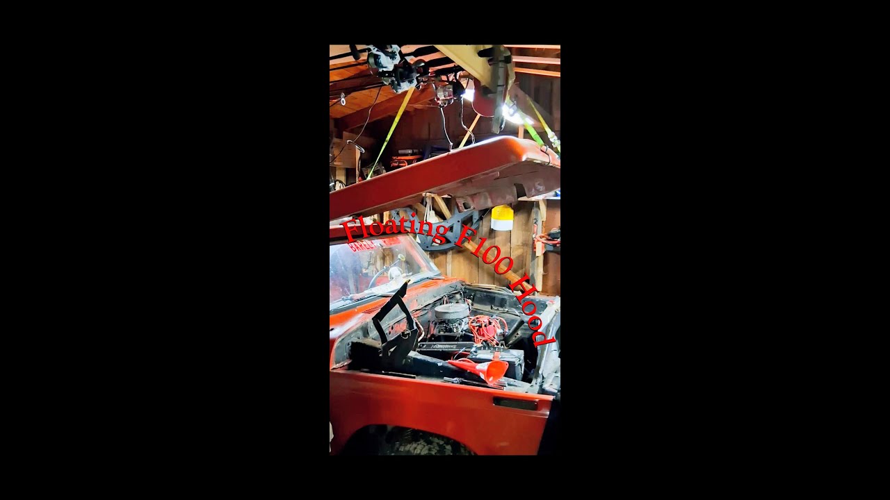 F100 Hood Removal #f100 #dentside #mechanic #diy