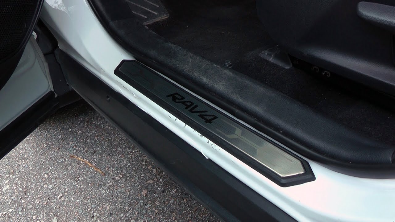 Toyota RAV4 (2019-2025): Stainless Steel Door Sill Protection Plate Installation.