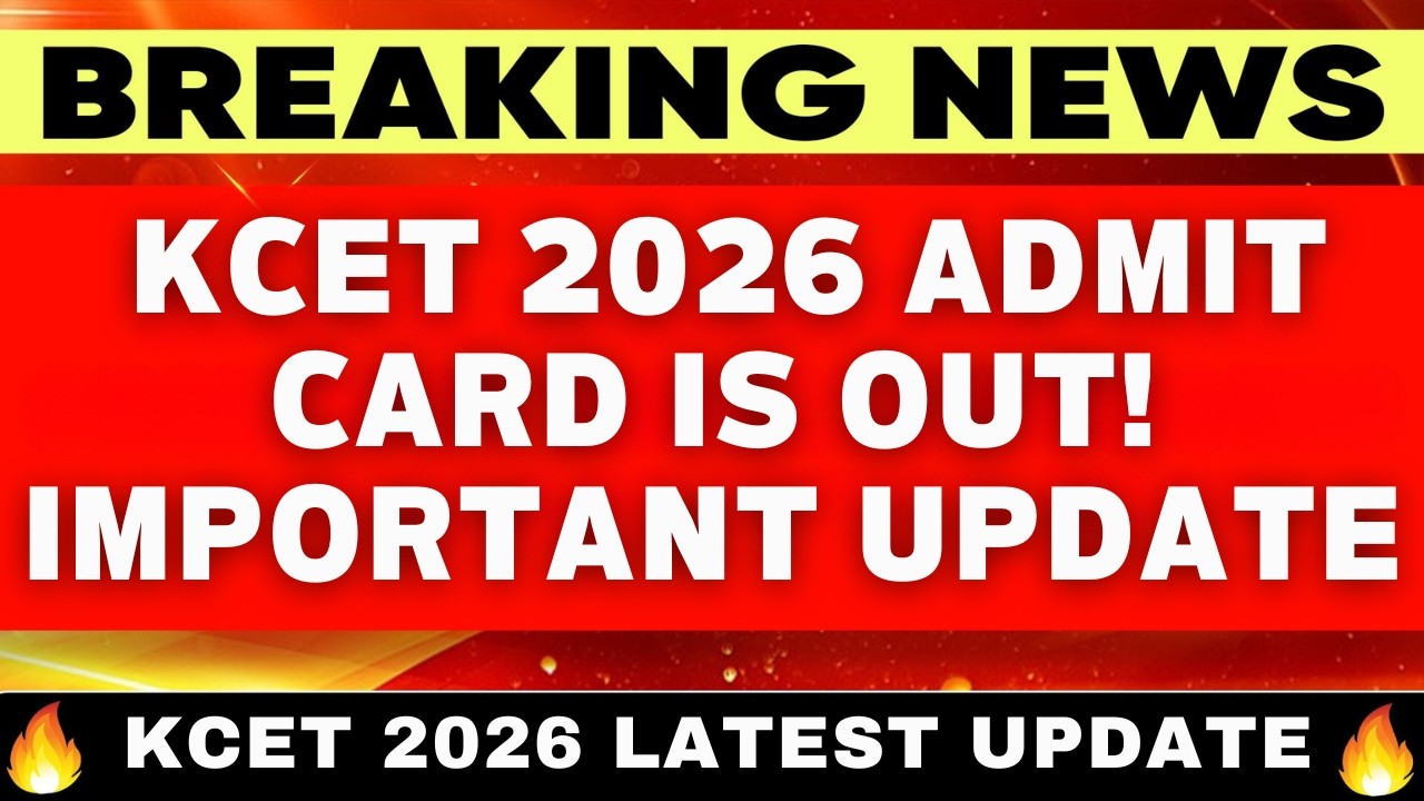 🚨 KCET 2026 Admit Card OUT NOW | Step-by-Step Hall Ticket Download Guide 🔥