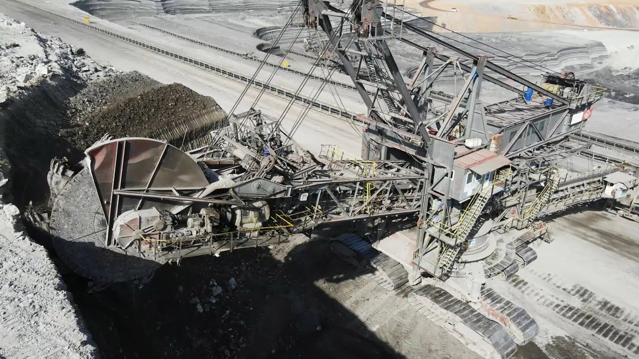 Bucket Wheel Excavator Working On Coal Mine - Coal Mining Excavation