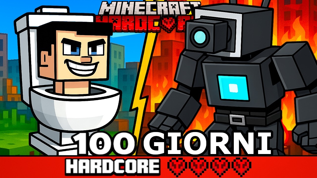 Sono sopravvissuto 100 GIORNI come uno SKIBIDI TOILET in Minecraft Hardcore!