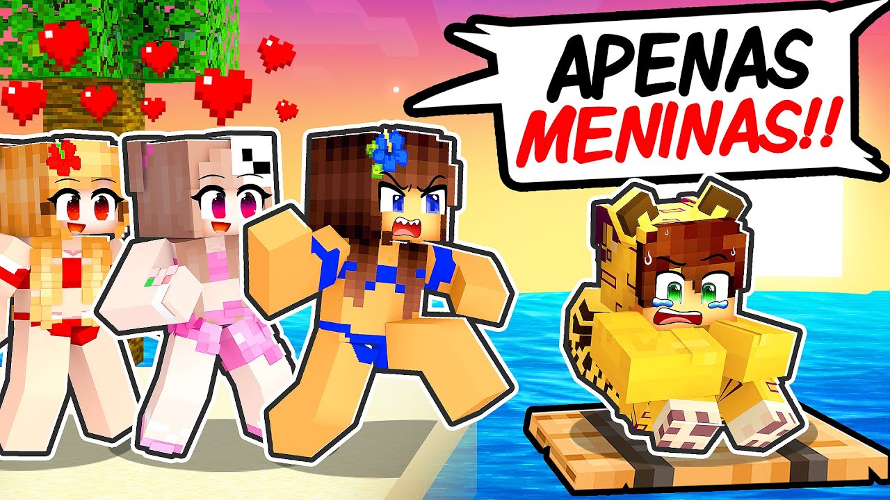 GUIHH LEOPARDO foi para UMA ILHA só DE MENINAS no Minecraft