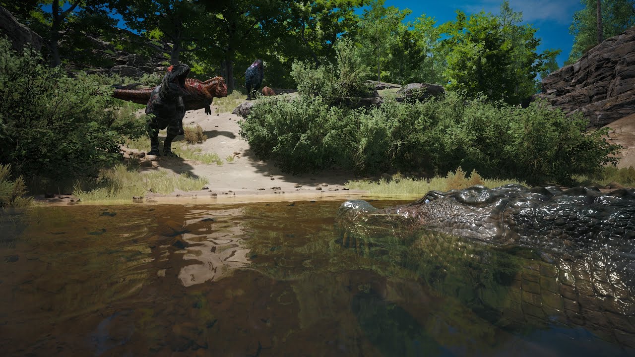 تجربة التمساح رعب المستنقع | path of titans deinosuchus gameplay