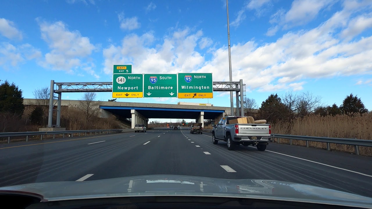 Driving Delaware I-95 South 4K