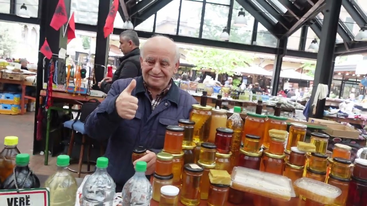 Tirana Albania shopping at the new bazaar