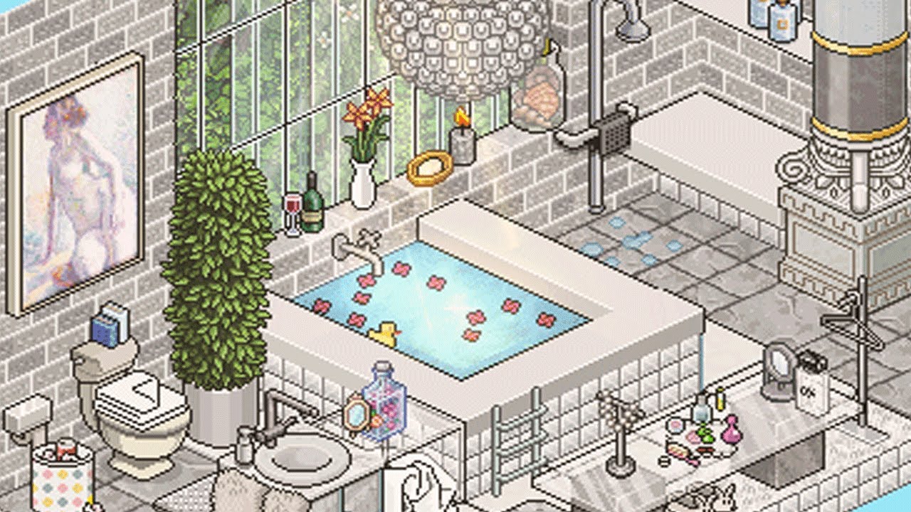 Modern Bathroom🫧✨ || HABBO Speed Build Interior🛠|| Ft. @Haaziq
