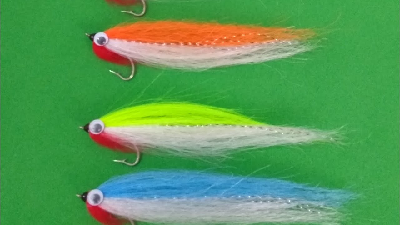 Streamer para fly Fishing atado com fibra sintética: PESCART HAIR TYING