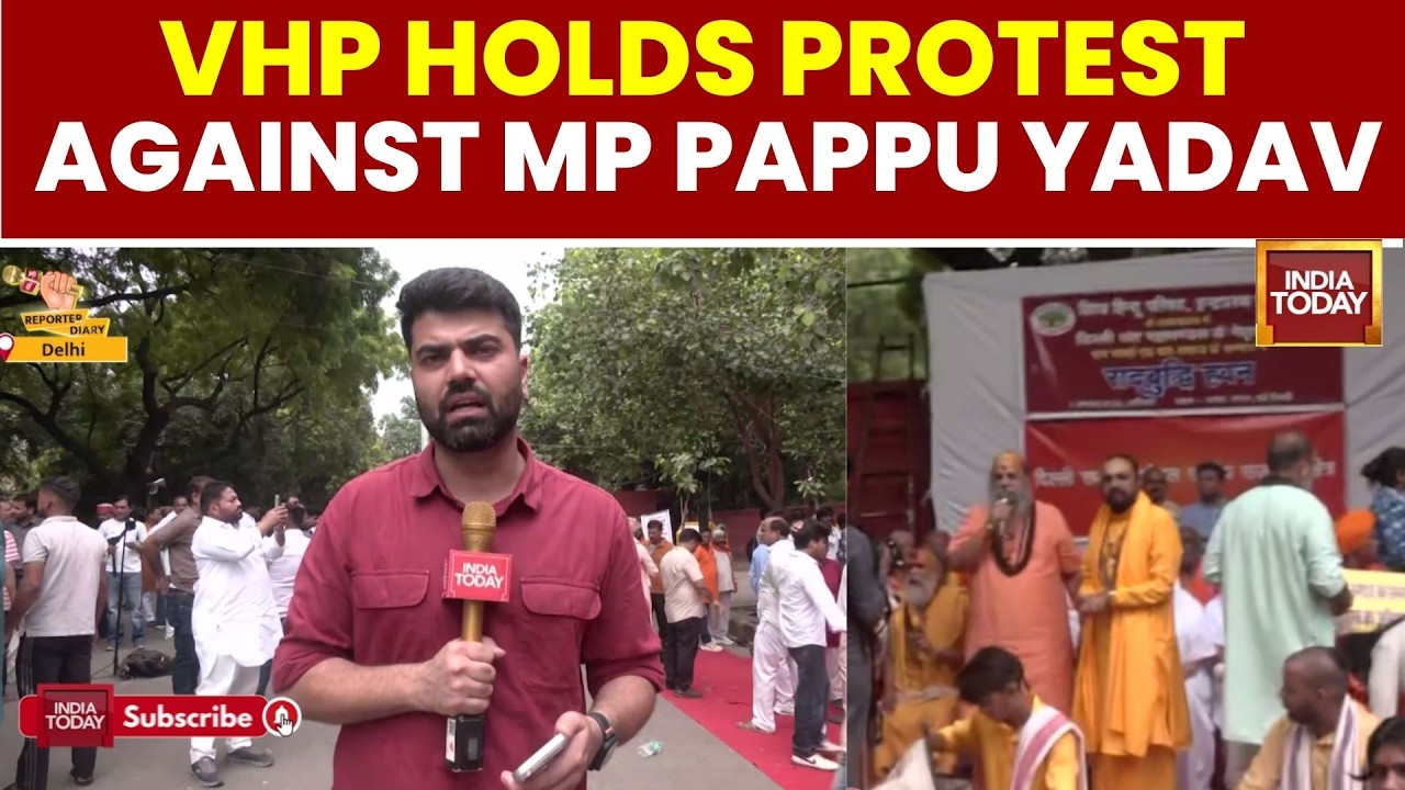 VHP Stages Protest Against Pappu Yadav Over Parliament Skit | Jantar Mantar | Delhi | Ram Mandir ...