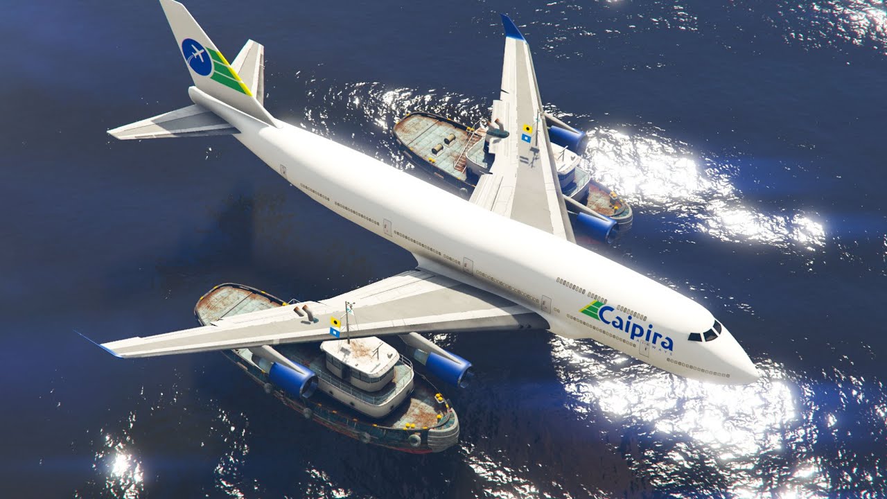Boeing 747 Carried By Big Boats