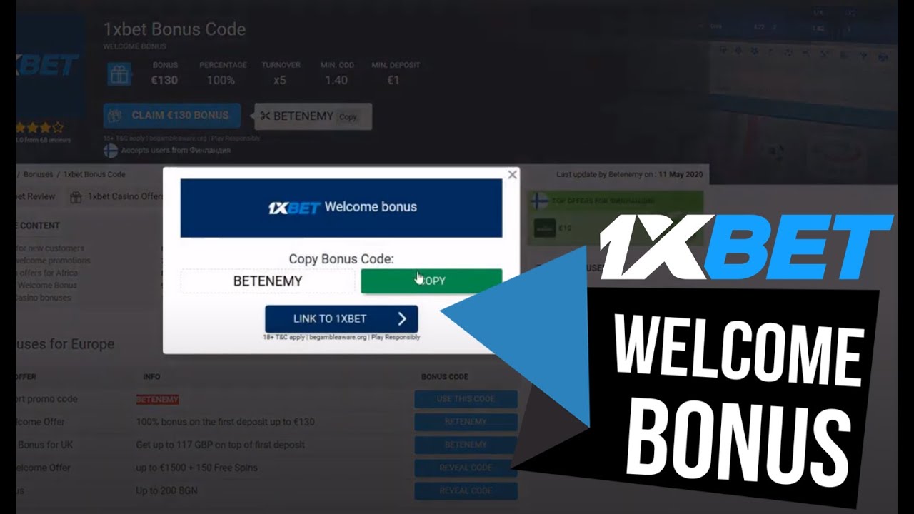 1xbet Bonus Code (2022):  use BETENEMY for 130% on First Deposit