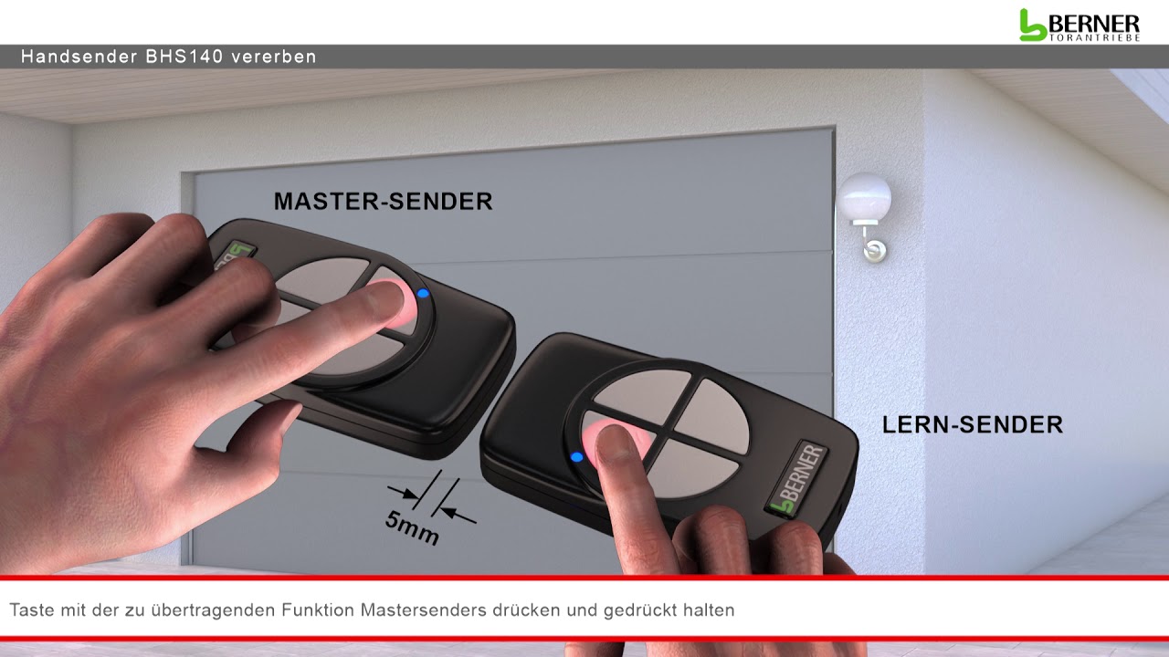 Berner Handsender BHS140 vererben | Berner Torantriebe