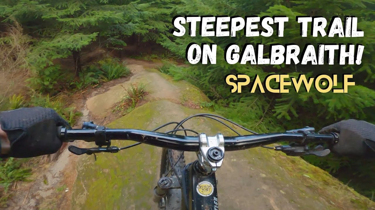 SPACEWOLF at Galbraith Mtn in Bellingham, WA - Steepest trail on Galbraith!