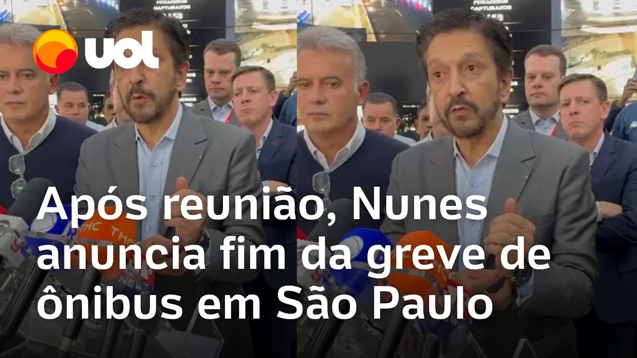 Ap&oacute;s reuni&atilde;o, Nunes anuncia fim da greve de &ocirc;nibus em S&atilde;o Paulo