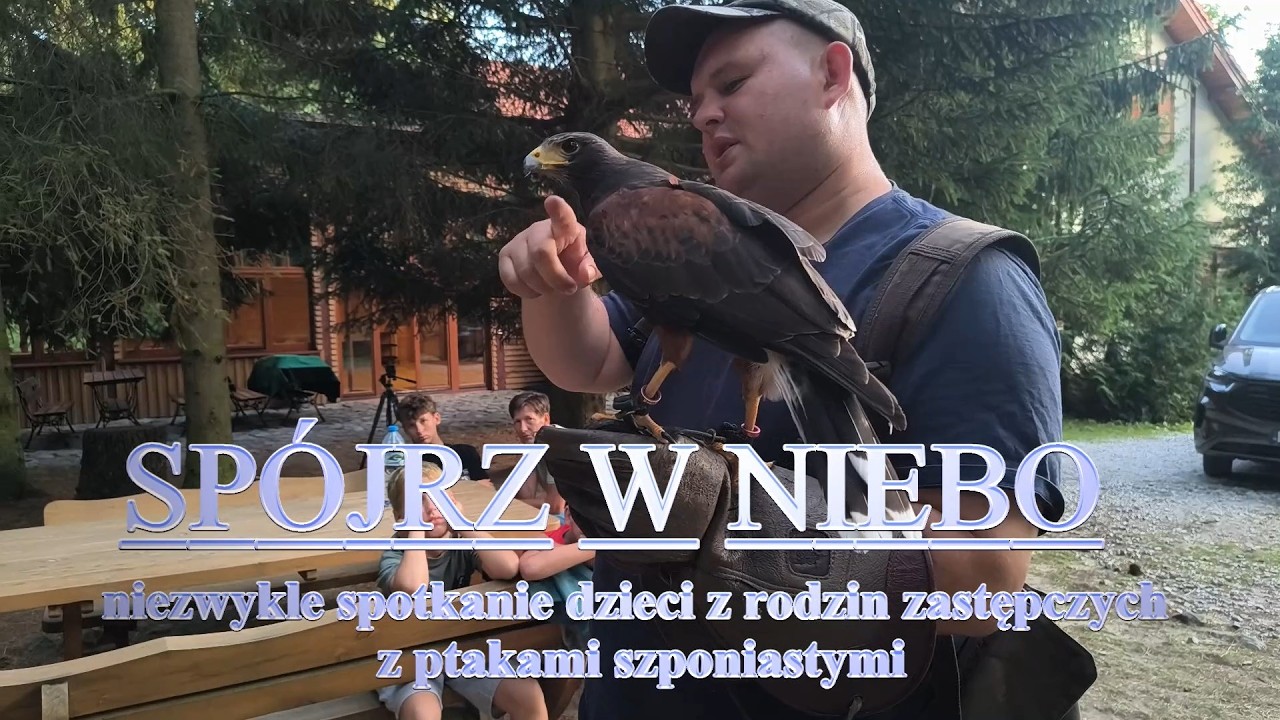 SPOJRZ W NIEBO  niezwykle spotkanie dzieci z rodzin zastepczych z ptakami szponiastymi