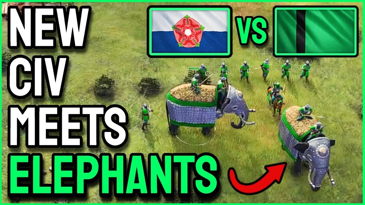 New AoE4 Civ Meets ELEPHANTS - House of Lancaster vs Delhi Sultante