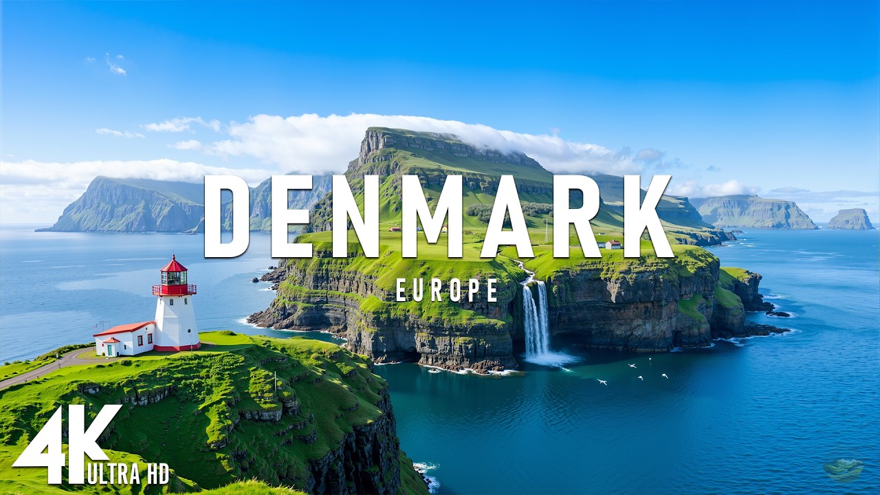 Denmark 4K - Coastal Light, Quiet Harbors & A Slow Nordic Piano Journey | Relaxing Music