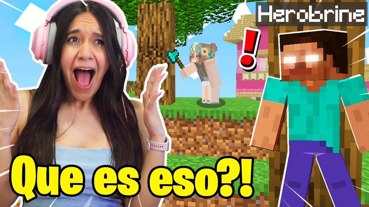 Me INFILTRÉ como *HEROBRINE* en el MUNDO SECRETO de mi NOVIA en MINECRAFT 😂 🤫*BROMA*