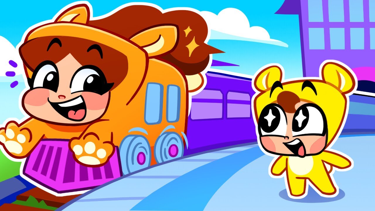Viajes Seguros en Trenes🚆 Dibujo de Seguridad para Niños