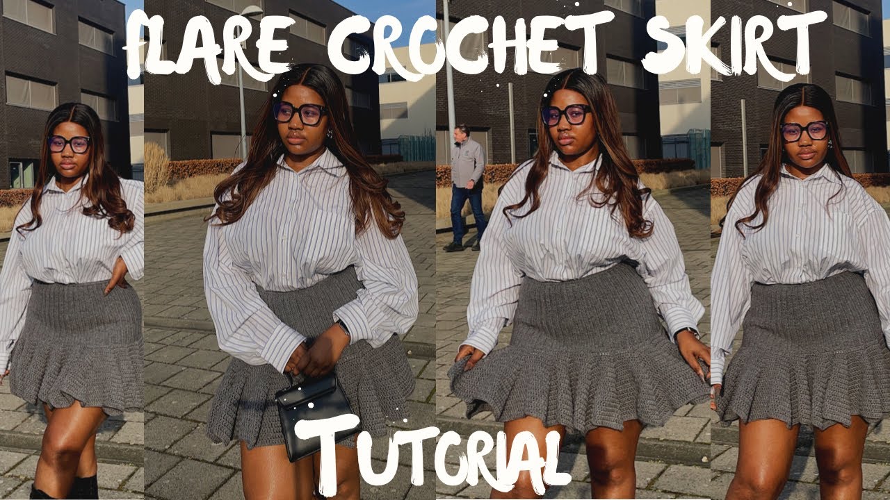 Crochet this flare Skirt with me|| tutorial